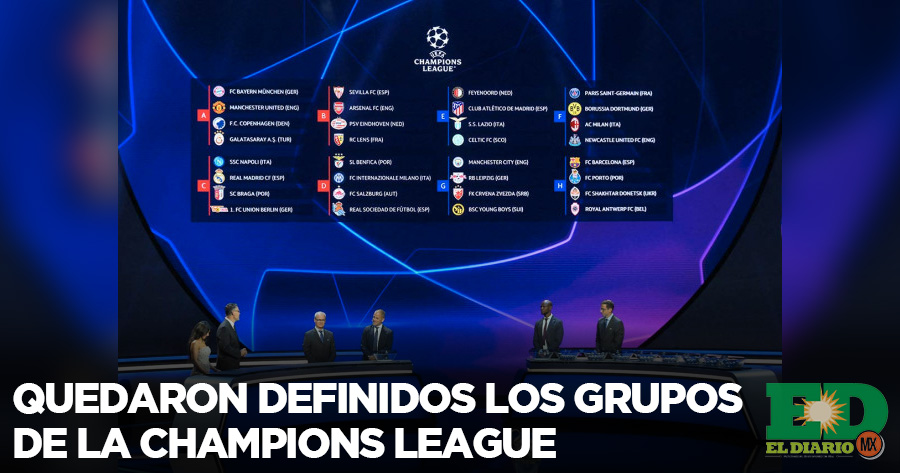 Quedaron Definidos Los Grupos De La Champions League El Diario MX