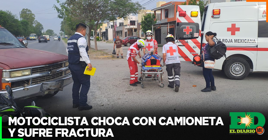 Motociclista Choca Con Camioneta Y Sufre Fractura El Diario Mx