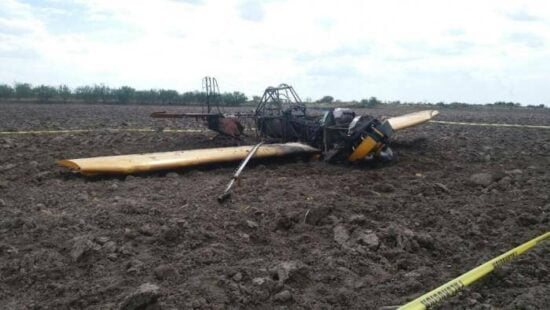 Avioneta fumigadora se desploma e incendia; muere el piloto