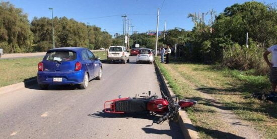Dan ‘cerrón’ a motociclista