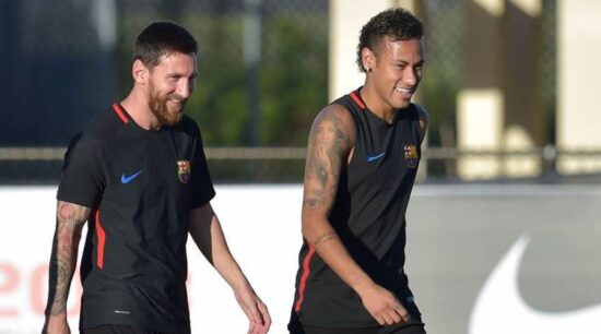 Se despide Messi de Neymar