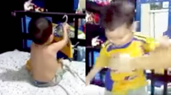 Niño hace berrinche porque no le ponen su playera de Tigres