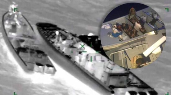 Persecución de la Marina a lancha con droga
