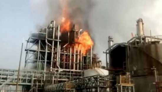 Se incendia planta petroquímica en Altamira