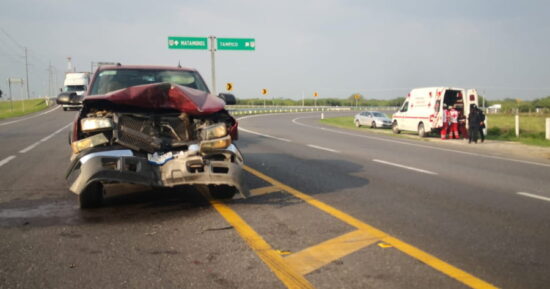 Accidente en carretera deja 4 lesionados