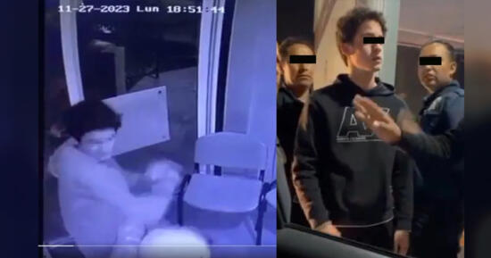 Indigna agresión de “júnior” a un guardia de seguridad en Puebla