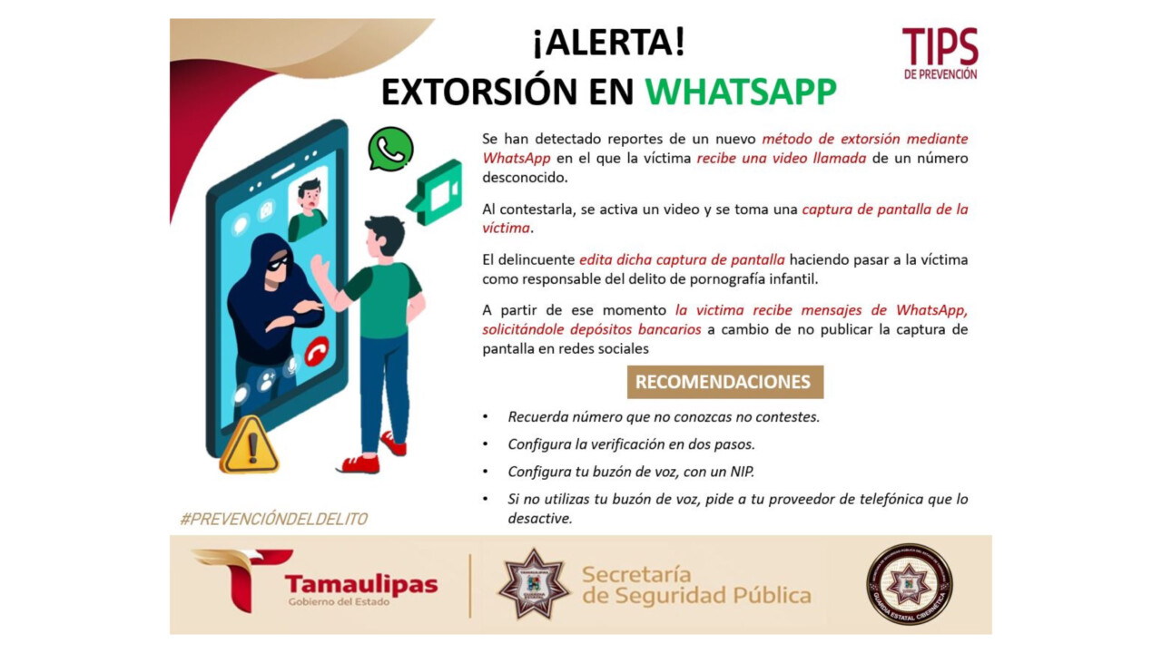 Alerta Nueva Forma De Extorsionar Por Whatsapp El Diario Mx 1840