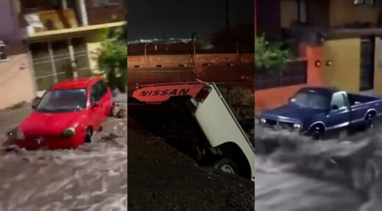 Lluvias , Nuevo León, Arrastran , Autos , Video