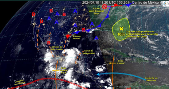Alerta por chubascos y tormentas en Tamaulipas