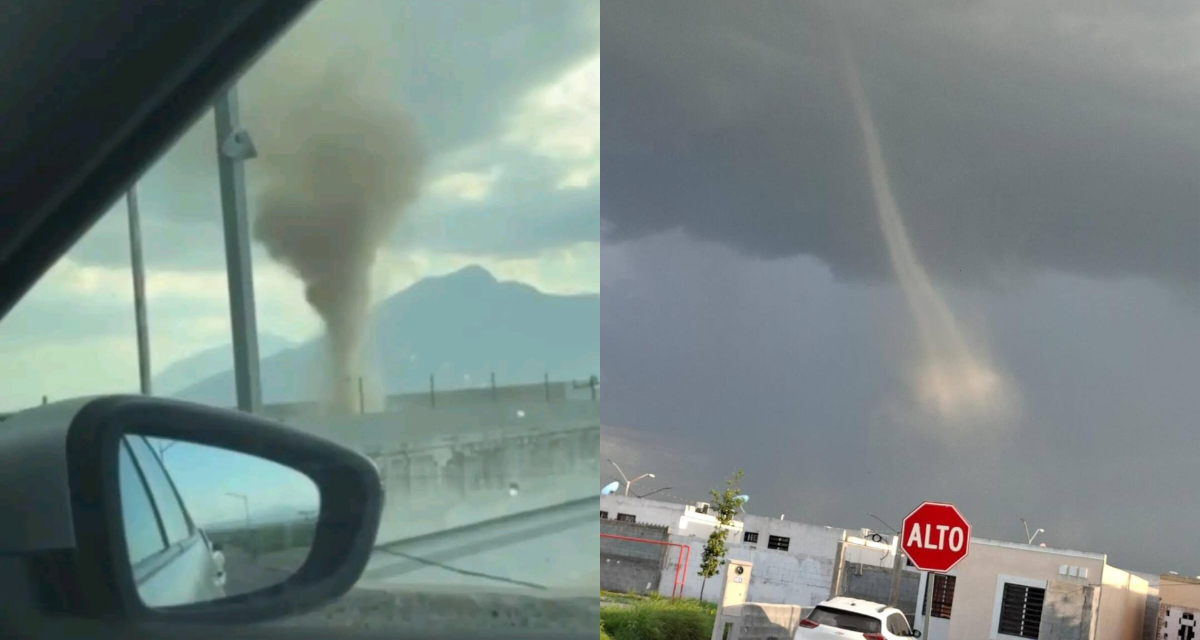 ¡Impresionante! Tromba Terrestre Sorprende A Nuevo León