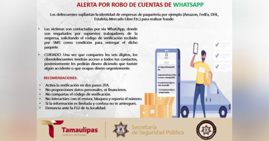 No entregues números de verificación; pueden robarte
