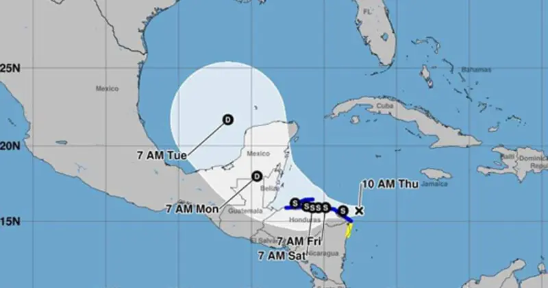 Nueva depresión toca la puerta del Golfo de México