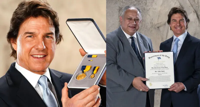 Tom Cruise recibe premio de la Marina de Estados Unidos