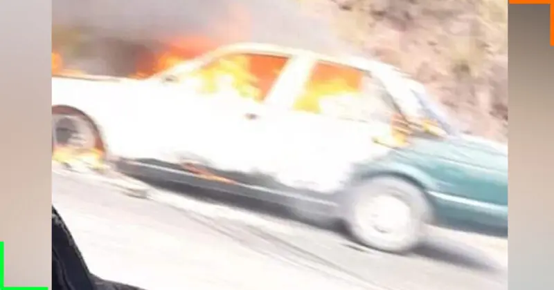 Se incendia auto en la Rumbo Nuevo