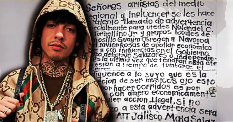 Amenazan Natanael Cano Torbellino Sonora