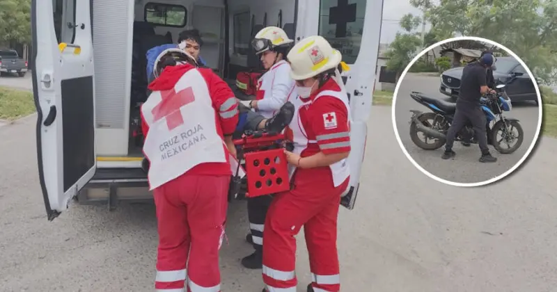 Troca tumba a motociclista