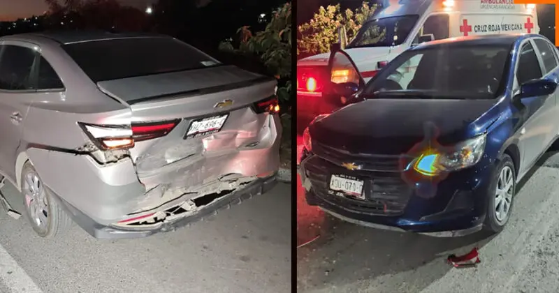 Lesionan a pasajeras de Didi en choque