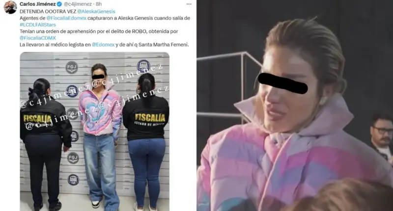 Publicación Aleska Génesis Arresto