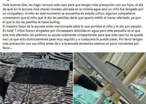 Caso de intoxicación escolar en León: un niño habría dado Clonazepam a sus compañeros