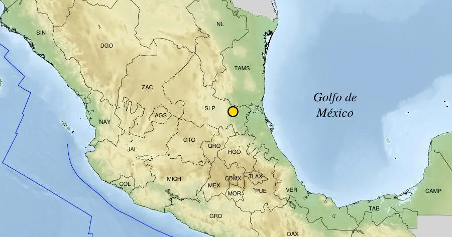 Reportan sismo en Ciudad Valles